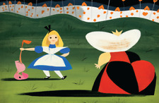 Mary Blair Disney Alice in Wonderland Croquet Queen of Hearts Poster Concept Art picture