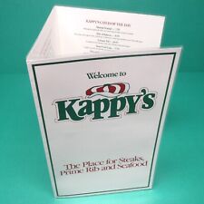 Vintage KAPPY'S Steaks Prime Rib Seafood Restaurant Menu - Morton Grove Illinois picture