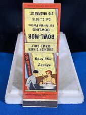 Bowl-Mor Bowling & Bar Buffalo New York Vintage Matchbook Cover picture