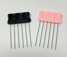 Vintage Mid Century Hair Pick Pic Comb Tease Lift Retro Black & Pink Hong Kong picture