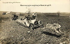 Martin Exxageration Postcard Hunting Giant Rabbit In Kansas From a Car Lassoo picture