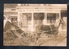 REAL PHOTO HOBART NEW YORK NY DOWNTOWN BARGAIN STORE HORSE POSTCARD COPY picture