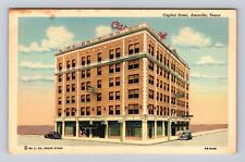 Amarillo TX-Texas, Capitol Hotel, Advertisement, Antique, Vintage Postcard picture