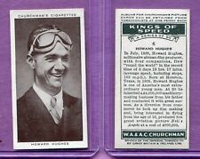 HOWARD HUGHES USA 1939 CHURCHMAN CIGARETTES KINGS OF SPEED TOBACCO CARD #6 picture