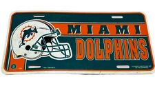 Vintage Miami Dolphins Plastic License Plate NFL Tag Express 1999 picture