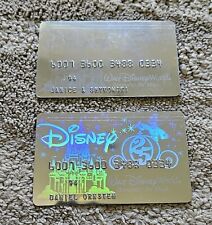 Rare Pair Disney World 25th Anniversary  Hologram Credit Cards Mickey Expired... picture