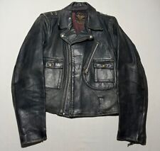 Vintage 50s Harley Davidson D Pocket Horsehide Leather Motorcycle Jacket AO5 picture