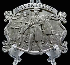 The OK Corral Wyatt Earp Doc Holiday Old West Vintage Belt Buckle picture