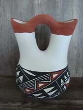 Acoma Pueblo Fine Line Hand Painted Wedding Vase Pottery by Victorino picture