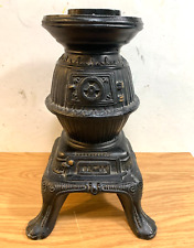 Vintage MCM Cast Metal Pot Belly Stove Lamp BASE ONLY for parts 5 1/2 pounds picture