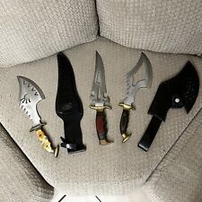 knife Collection vintage Fantasy Lot Of 3 surgical steel Pakistan Large knives picture