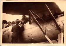Postcard Possibly Charles Lindbergh with Dewoitine Airplane picture