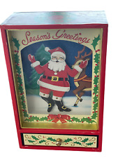 Vintage  Dancing Santa Music Box WORKS picture