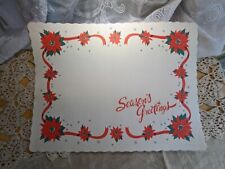Vintage~Christmas 1966~Season's Greetings Paper Mats Wisconsin Tissue Mills  picture