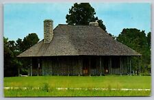 Postcard Cahokia IL Illinois Court House State Memorial Old Rock Building picture
