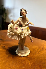 Beautiful Vintage Volkstedt Porcelain Lace Ballerina Figurine picture
