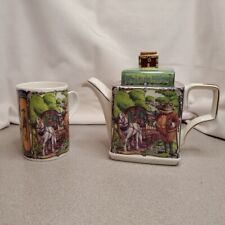 James Sadler Tea Pot + Matching Bone China Mug Wind in the Willows Classic Serie picture
