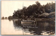 WHITE LAKE Michigan RPPC real photo postcard boat picture