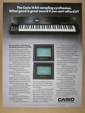 1987 Casio FZ-1 FZ1 Sampling Synthesizer Keyboard vintage print Ad picture