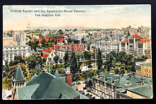 Los Angeles California 1917 Postmarked Postcard Central Square Apt. District CA picture