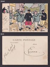 Propaganda postcard, Marine life, Dominique, Satire, WWI picture
