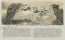Real Photo RPPC Mt. Rushmore National Memorial Vintage Postcard Posted 1944 picture