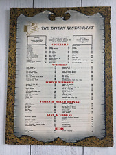The Tavern Restaurant Menu 1960 Newark New Jersey Vintage  picture