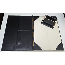 GUCCI Vintage Desk Blotter And Mail Holder Leather With Brass Details  picture