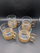 Vintage 1957 Timo Sarpaneva Tsaikka Hot Drinking Glasses Gold Clip picture