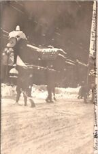 RPPC Postcard Men Shovel Snow from Street Front of Turrell's Shoe Store    12613 picture