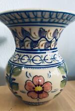 Vintage  Spanish Pottery Hand-Painted Onda Espana Floral Vase-MOVING SALE picture