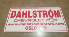 Dahlstrom Motors Oslo Minnesota Plastic Dealer License Plate picture
