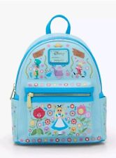 Loungefly Disney Alice in Wonderland Characters Floral Folk Art Mini Backpack picture
