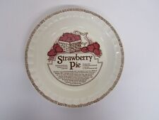 Vintage Royal China Jeanette Pie Plate w/ Strawberry Pie Recipe 11