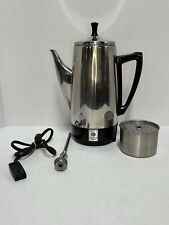Vintage PRESTO Stainless Steel 12 Cup Electric Percolator Coffee Pot #0281105 picture