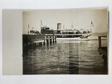 c 1910 Steamer Atlanta at Dock on Lake Washington Real Photo Postcard RPPC picture