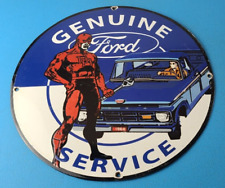 Vintage Ford Sign - DC Comic Books The Flash Auto Truck Porcelain Gas Pump Sign picture