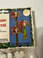 Vintage HOLIDAY MAILBOX Beaded Christmas Ornament Kit Sequins Pins Craft Walco picture