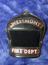 Westmont IL.   Fire Department Helmet Front Shield  USED.  Paul Conway picture