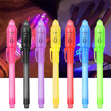 7pcs UV Light Invisible Ink Spy Pen Magic Secret Marker Message Pens Kids Toy picture