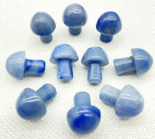 20pcs Mini Natural Blue Aventurine Stone Mushroom Hand Carved Crystal Healing picture