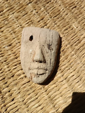 RARE ANCIENT EGYPTIAN ANTIQUES EGYPTIAN Wooden Funerary Mask King Ramesses II BC picture