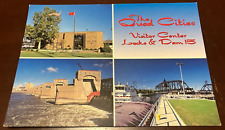 VTG Continental Postcard - The Quad Cities, Locks and Dam 15 Visitor Center picture