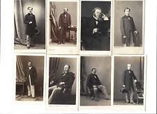 8 Vintage Old 1860s CDV Photos of Wealthy French Men Man Paris France DISDERI  picture