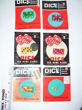 Vintage MIP 6 packages of Elk Brand And Chrisloid Bakelite Brand Dice Sets 60's picture