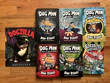 Lot 7 Dav Pilkey Books: 5 Dog Man Hardcover, Capt Underpants, Dogzilla, Kittens picture