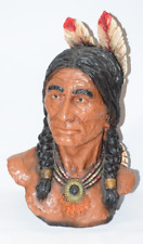 1972 INDIAN Native American Chief Bust Signed V Kendrick Universal Statuary Corp picture
