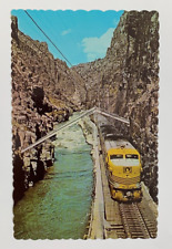 Famous Hanging Bridge Arkansas River Royal Gorge Canon City Colorado Postcard picture