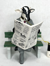 Cow Parade CITIZEN KOW Reading Newspaper 11565 Figurine 6
