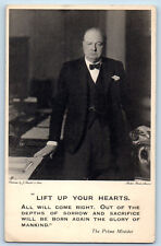 England Postcard Lift Your Hearts Prime Minister c1930's WWII Tuck Art picture